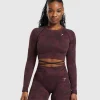 Adapt Camo Seamless Long Sleeve Crop Top