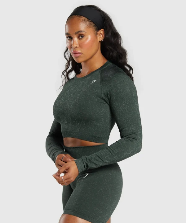 Adapt Fleck Seamless Long Sleeve Crop Top