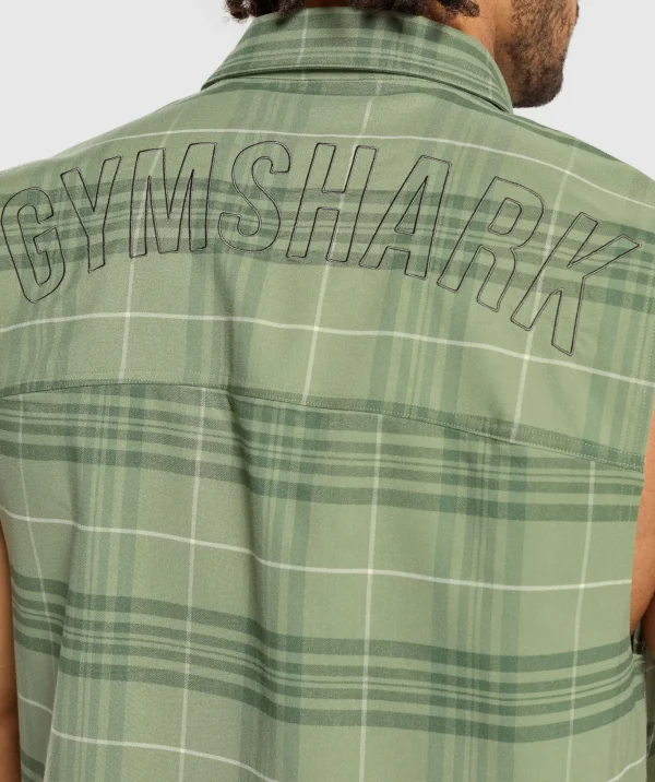 Check Sleeveless Shirt