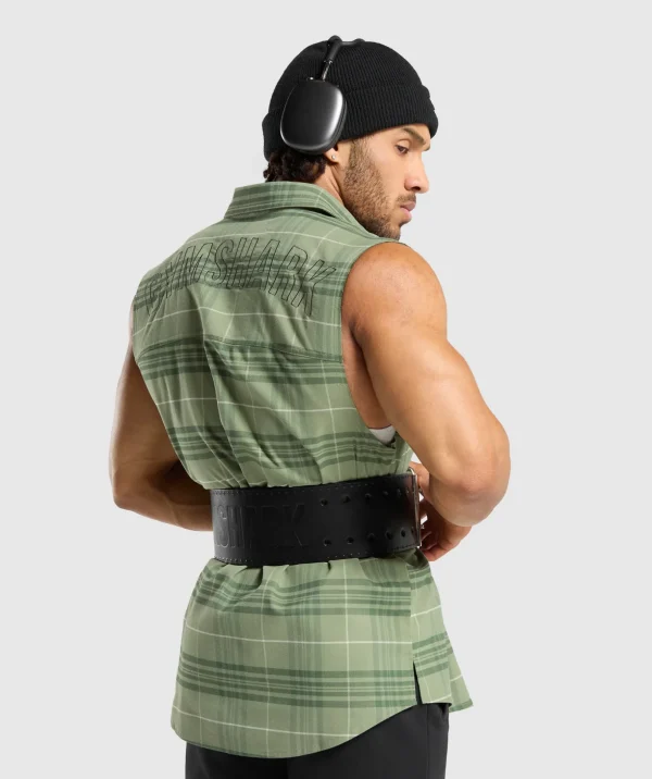 Check Sleeveless Shirt