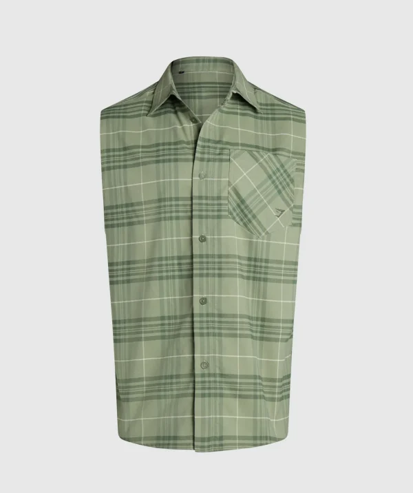 Check Sleeveless Shirt