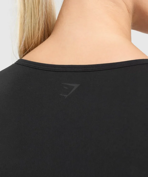 Contrast Seamless Crop Top