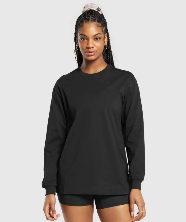 Cotton Oversized Long Sleeve Top