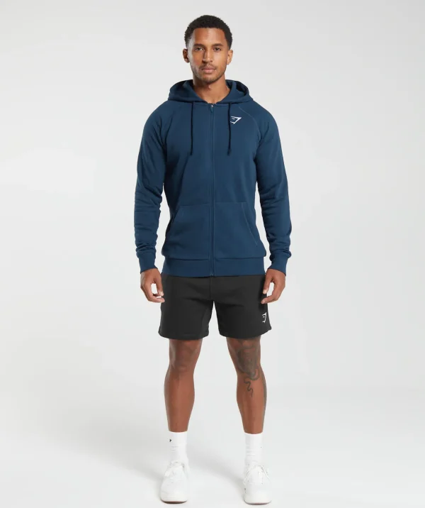 Crest Zip Up Hoodie