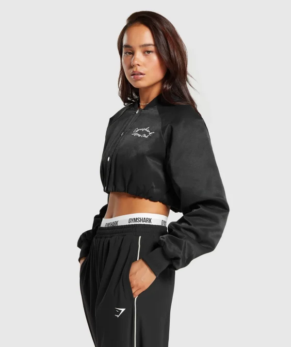 Cropped Bomber Jacket