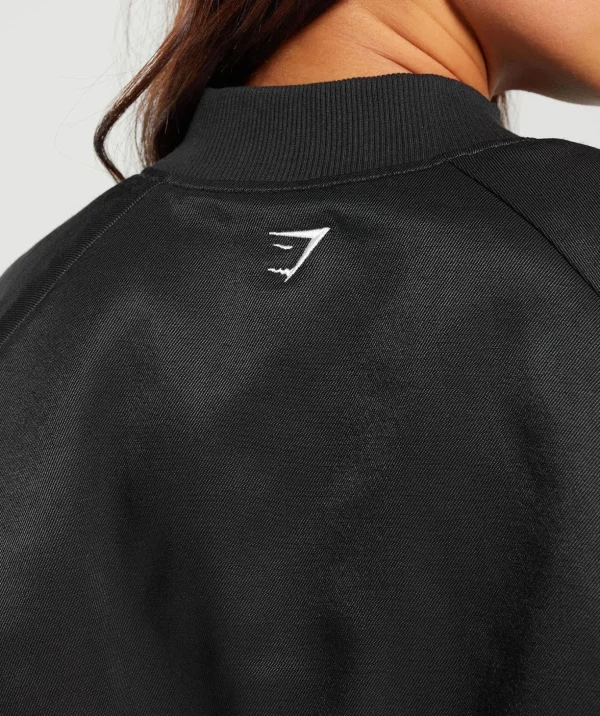 Cropped Bomber Jacket