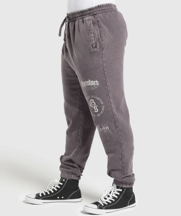 Distressed Graphic Joggers
