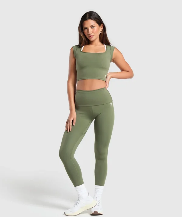 Everyday Cap Sleeve Crop Top