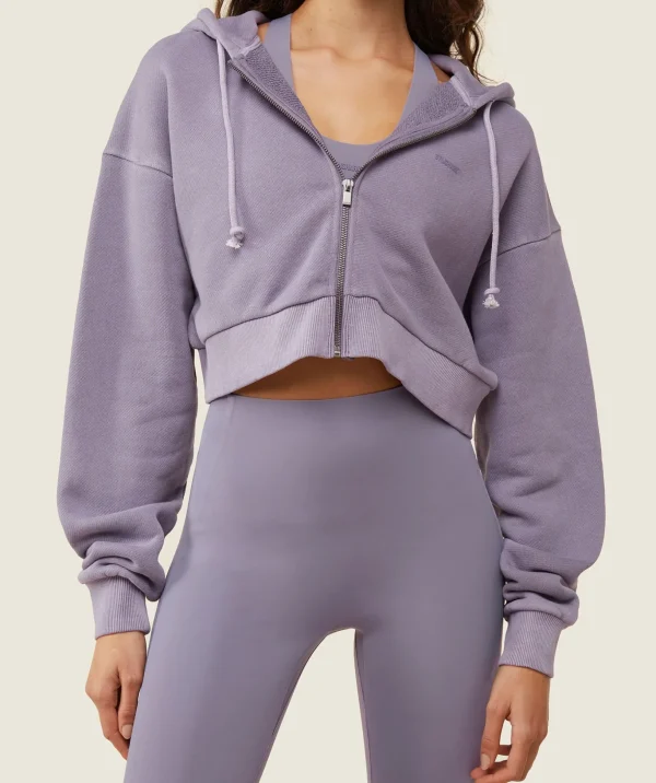 everywear Cropped Zip Hoodie