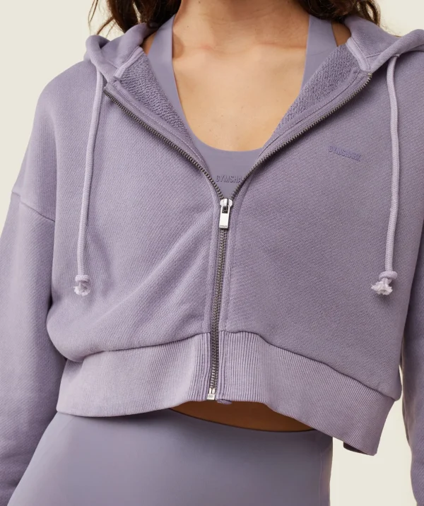 everywear Cropped Zip Hoodie