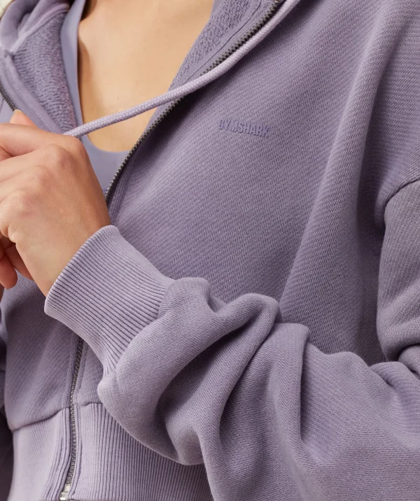 everywear Cropped Zip Hoodie