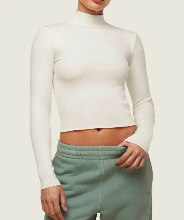 everywear Long Sleeve Ribbed Turtle Neck