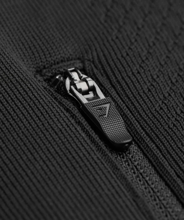 Flat Knit Zip Up Hoodie