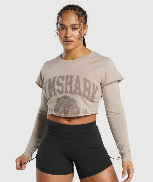 Lifting 2 In 1 Long Sleeve Crop Top