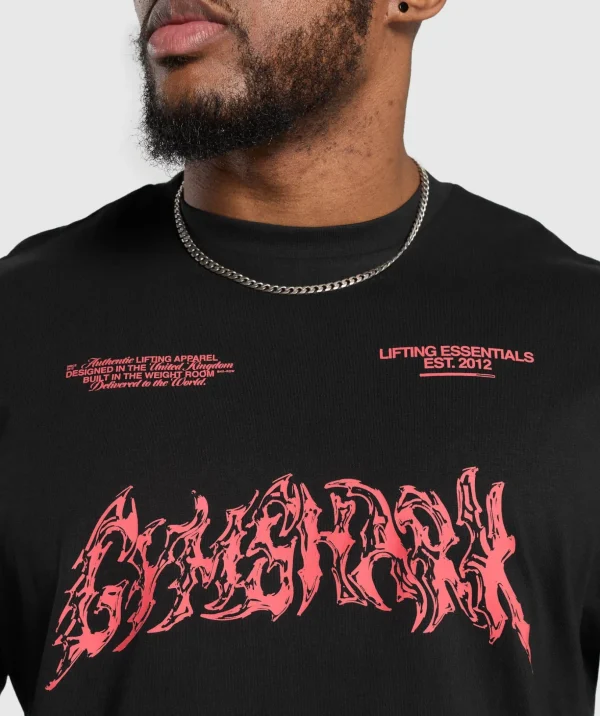 Metal Lifting Graphic Long Sleeve T-Shirt