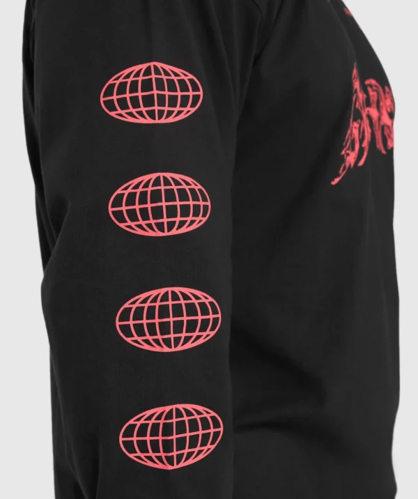 Metal Lifting Graphic Long Sleeve T-Shirt