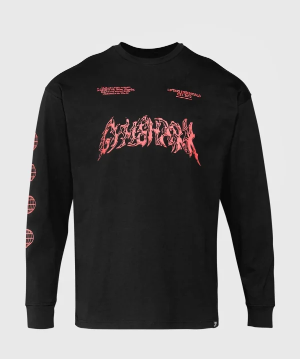 Metal Lifting Graphic Long Sleeve T-Shirt