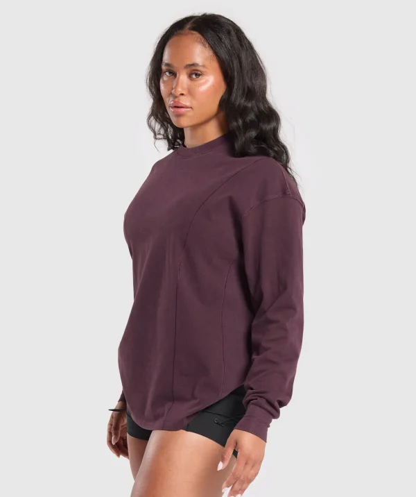 Power Oversized Long Sleeve Top