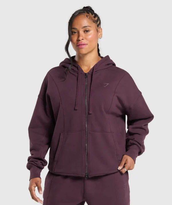 Power Oversized Zip Hoodie