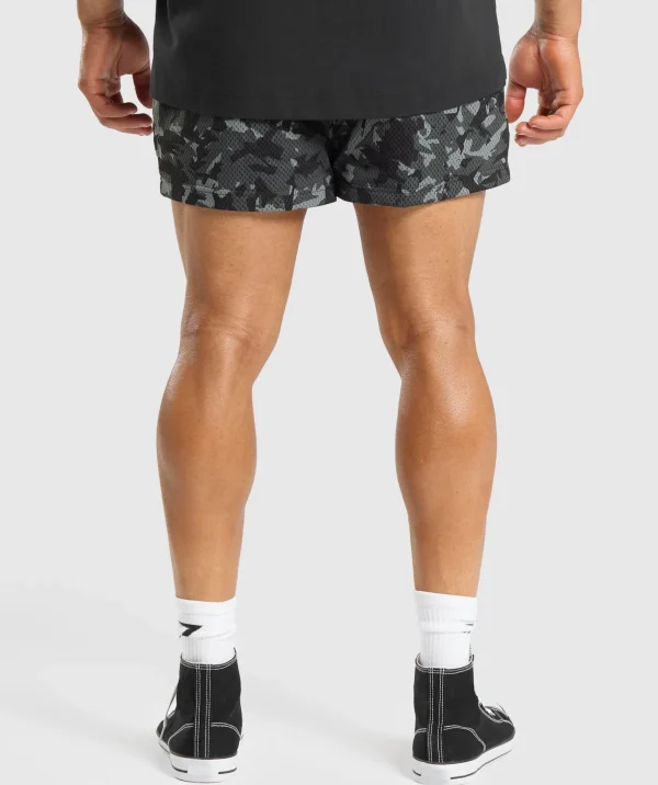 Printed Lifting Mesh 5" Shorts