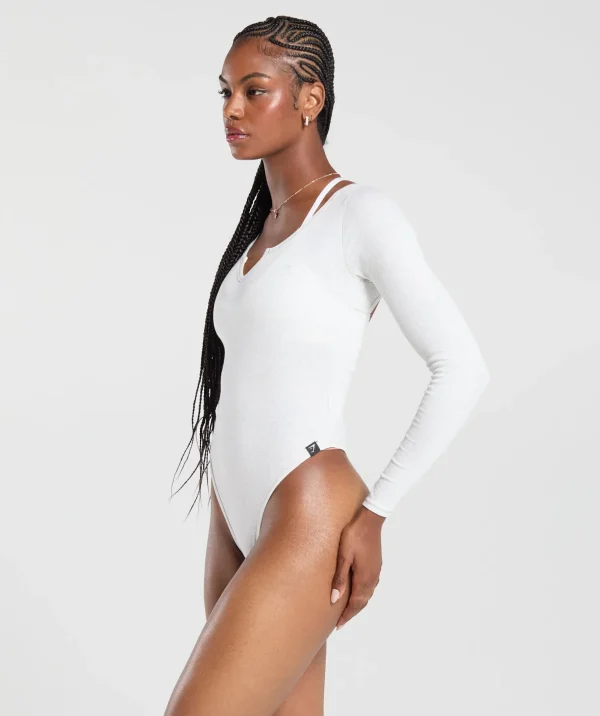 Ribbed Cotton Long Sleeve Bodysuit
