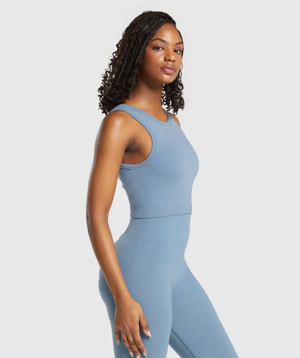 Ribbed Cotton Seamless Body Fit Tank
