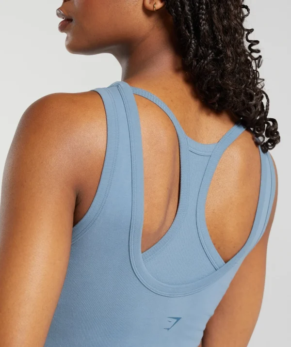 Ribbed Cotton Seamless Body Fit Tank