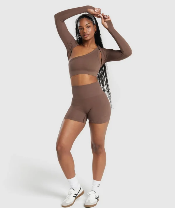 Ribbed Cotton Seamless Shrug