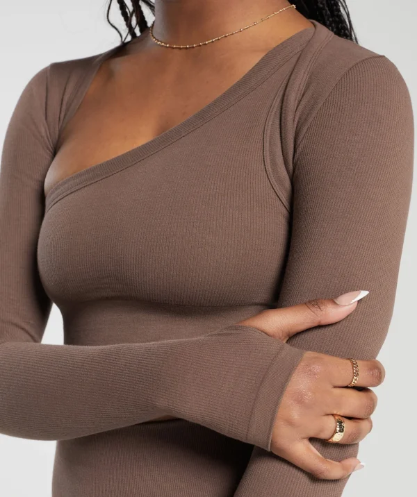 Ribbed Cotton Seamless Shrug