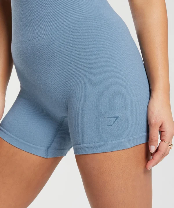 Ribbed Cotton Seamless Shorts