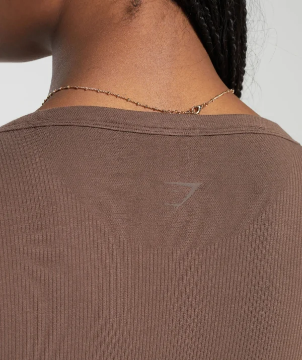 Ribbed Cotton Seamless Shrug