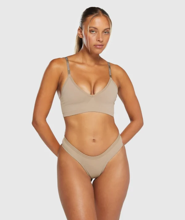 Seamless Dipped Front Thong
