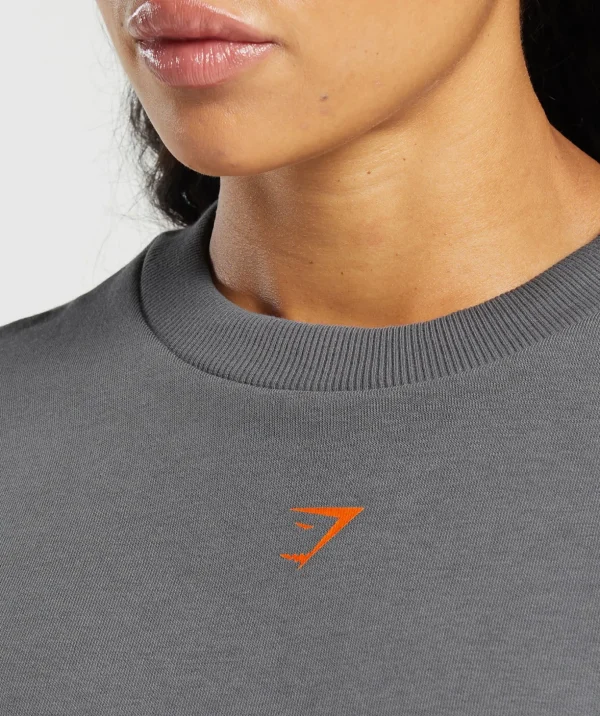 Strong Girl Lifting Club Oversized Graphic Crew