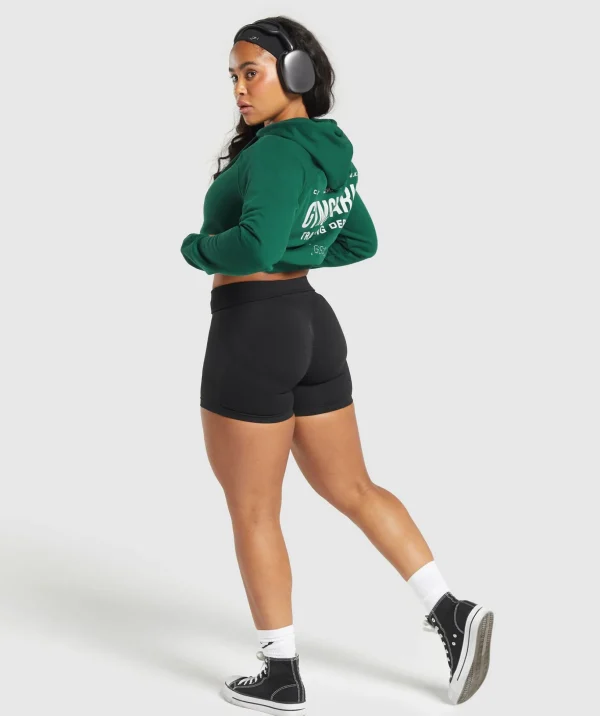 Training Department Graphic Cropped Hoodie