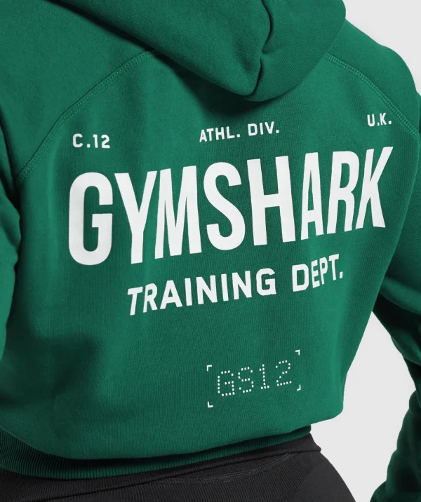 Training Department Graphic Cropped Hoodie