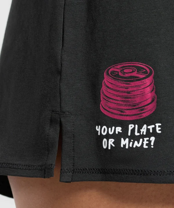 Your Plate or Mine Cotton Shorts